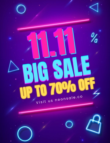 Free 11.11 Sale Flyer Template to Edit Online