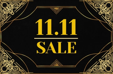 Free Black and Gold 11.11 Sale Template to Edit Online