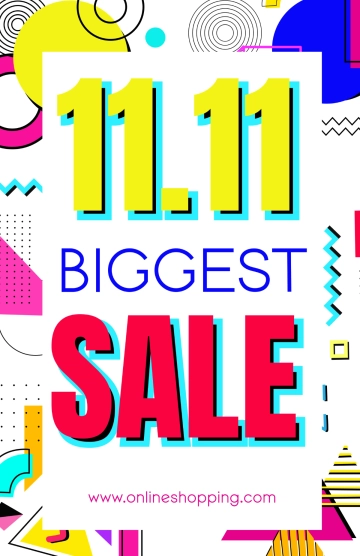 Free 11.11 Biggest Sale Template to Edit Online