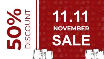 Free 11.11 November Discount Sale Template to Edit Online