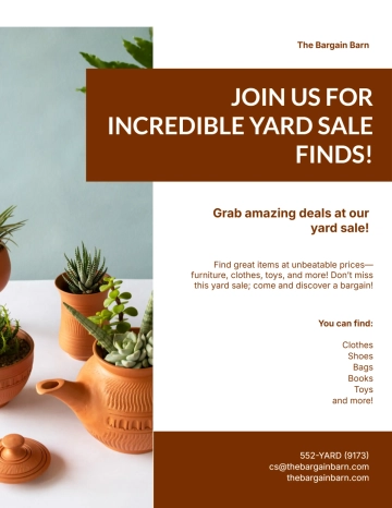 Free Item Yard Sale Flyer Template to Edit Online