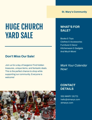 Free Church Yard Sale Flyer Template to Edit Online