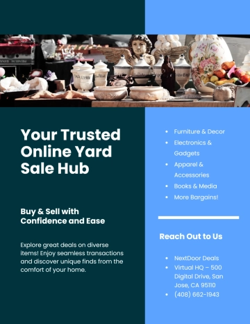 Free Modern Online Yard Sale Flyer Template to Edit Online