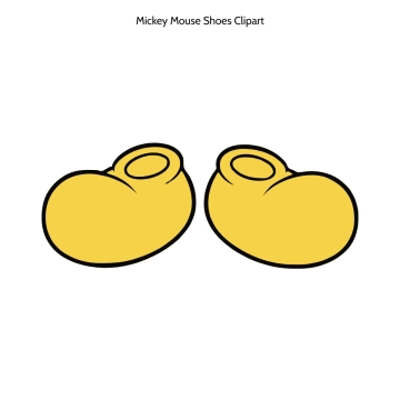 Free Mickey Mouse Shoes Vector Clipart (PNG, SVG) to Edit Online