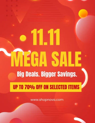 Free 11.11 Mega Sale Template to Edit Online