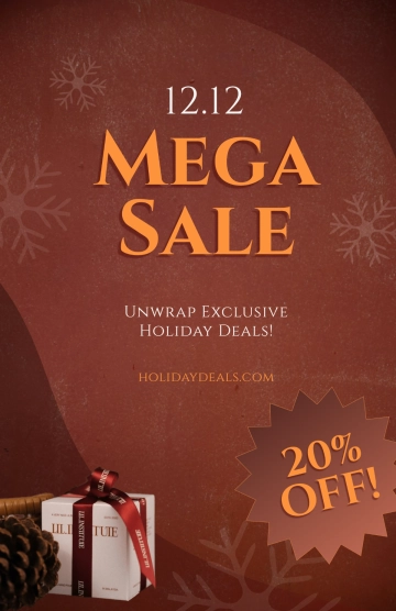 Free December Sale Simple Poster Template to Edit Online