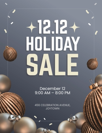 Free Creative December Holiday Sale Flyer Template to Edit Online