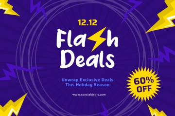 Free Modern 12.12 Special Sale Banner Template to Edit Online