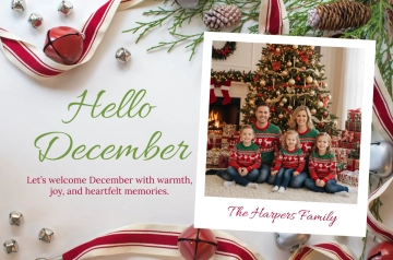 Free December Photo Banner Template to Edit Online