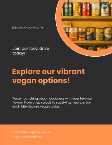 Free Editable Food Drive Flyer Template to Edit Online