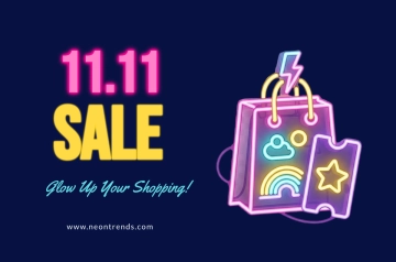 Free Neon 11.11 Sale Template to Edit Online