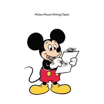 Free Mickey Mouse Writing Vector Clipart (PNG, SVG) to Edit Online