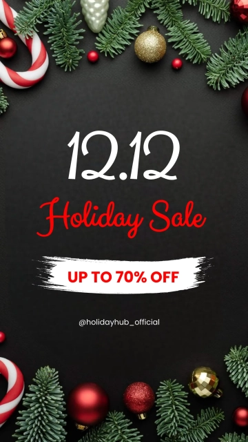 Free 12.12 Holiday Sale Template to Edit Online