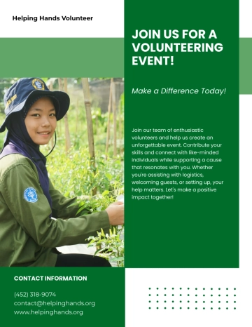 Free Aesthetic School Volunteer Flyer Template to Edit Online