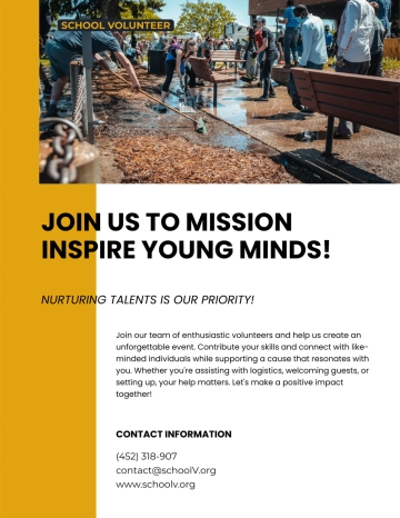 Free Green Youth Volunteer Flyer Template to Edit Online