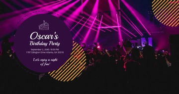 Free Birthday Club Party Facebook Post Template to Edit Online