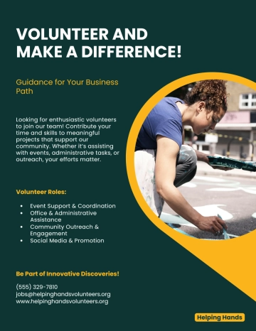 Free Job Volunteer Flyer Template to Edit Online