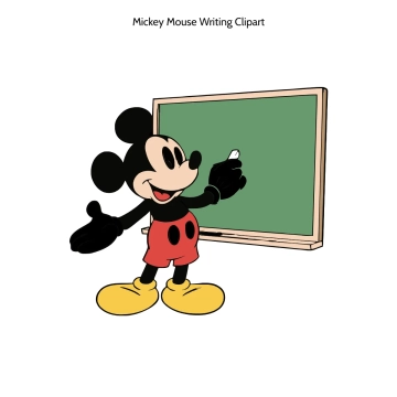 Free Mickey Mouse Writing Vector Clipart (PNG, SVG) to Edit Online