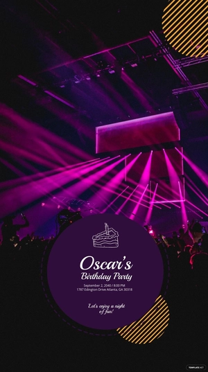 Free Birthday Club Party Instagram Story Template to Edit Online