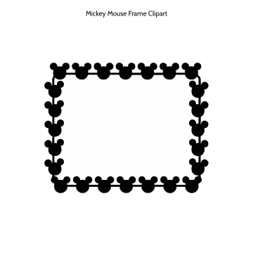 Free Mickey Mouse Frame Vector Clipart (PNG, SVG) to Edit Online