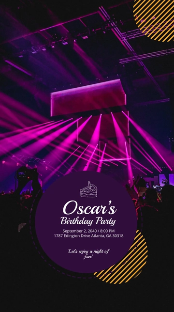 Free Birthday Club Party Whatsapp Post Template to Edit Online