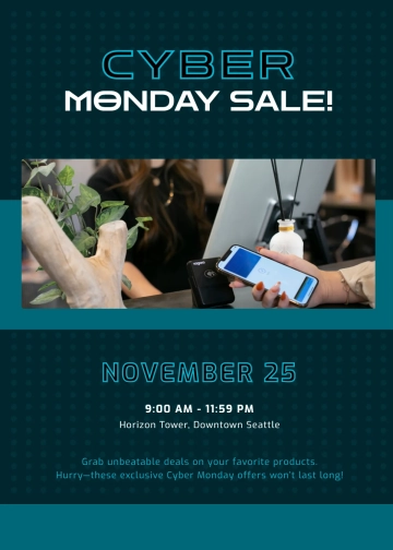 Free Cyber Monday Announcement Template to Edit Online