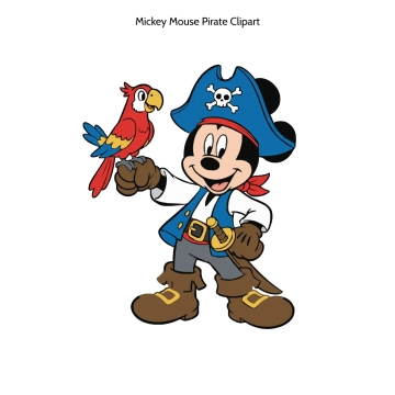 Free Mickey Mouse Pirate Vector Clipart (PNG, SVG) to Edit Online