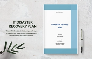 IT Disaster Recovery Plan Template