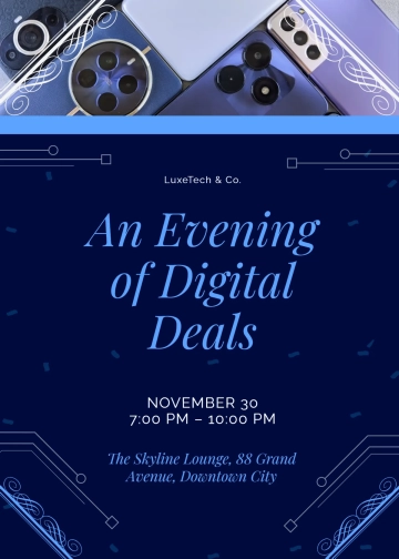 Free Elegant Cyber Monday Invitation Template to Edit Online