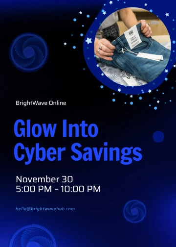 Free Gradient Cyber Monday Invitation Template to Edit Online