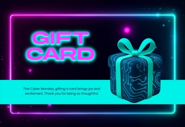 Free Cyber Monday Gift Card Template to Edit Online