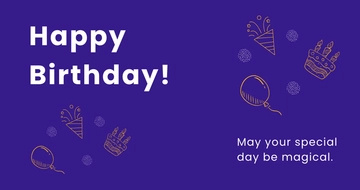 Free Birthday Greeting Facebook Post Template to Edit Online