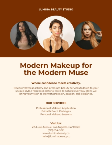 Free Modern Makeup Business Flyer Template to Edit Online