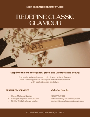 Free Vintage Makeup Design Flyer Template to Edit Online