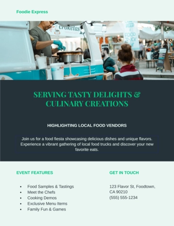 Free Editable Food Truck Flyer Template to Edit Online
