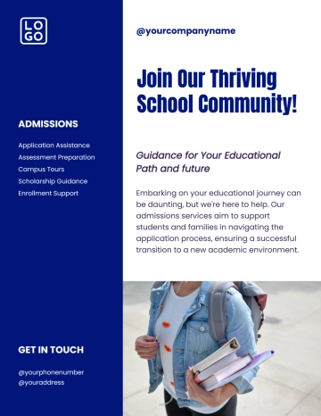 Free Entrance Exam School Admission Flyer Template to Edit Online