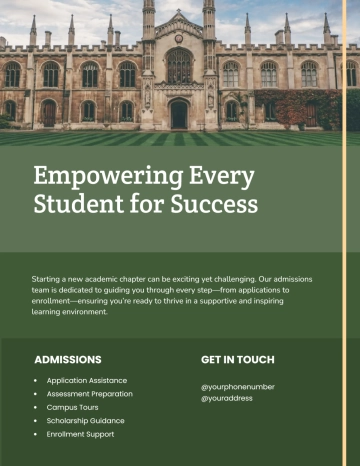 Free Available School Admission Flyer Template to Edit Online