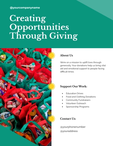 Free Colorful Event Donation Flyer Template to Edit Online