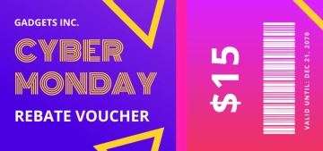 Free Cyber Monday Rebate Card Template to Edit Online