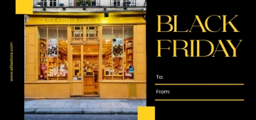 Free Red and Gold Black Friday  Card Template to Edit Online