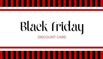 Free Red and White Black Friday Card Template to Edit Online