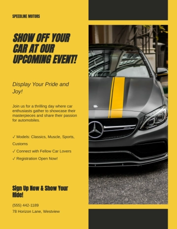 Free Show Car Flyer Template to Edit Online