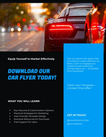 Free Printable Car Flyer Template to Edit Online