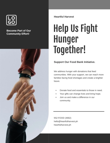 Free Blank Food Bank Donation Flyer Template to Edit Online