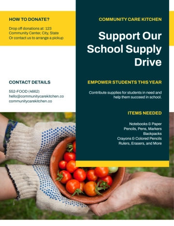 Free Community Donation Flyer Template to Edit Online