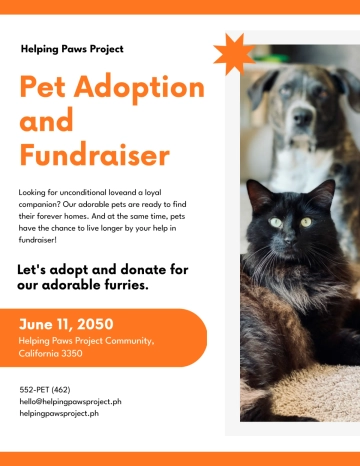 Free Animal Shelter Donation Flyer Template to Edit Online