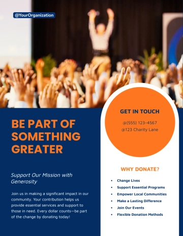 Free Foundation Donation Flyer Template to Edit Online