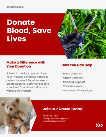 Free Medical Donation Flyer Template to Edit Online