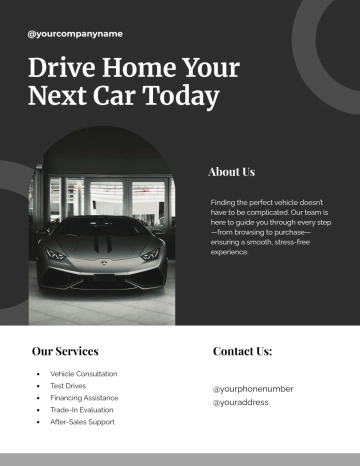 Free Luxury Car Flyer Template to Edit Online