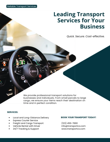 Free Travel Car Flyer Template to Edit Online